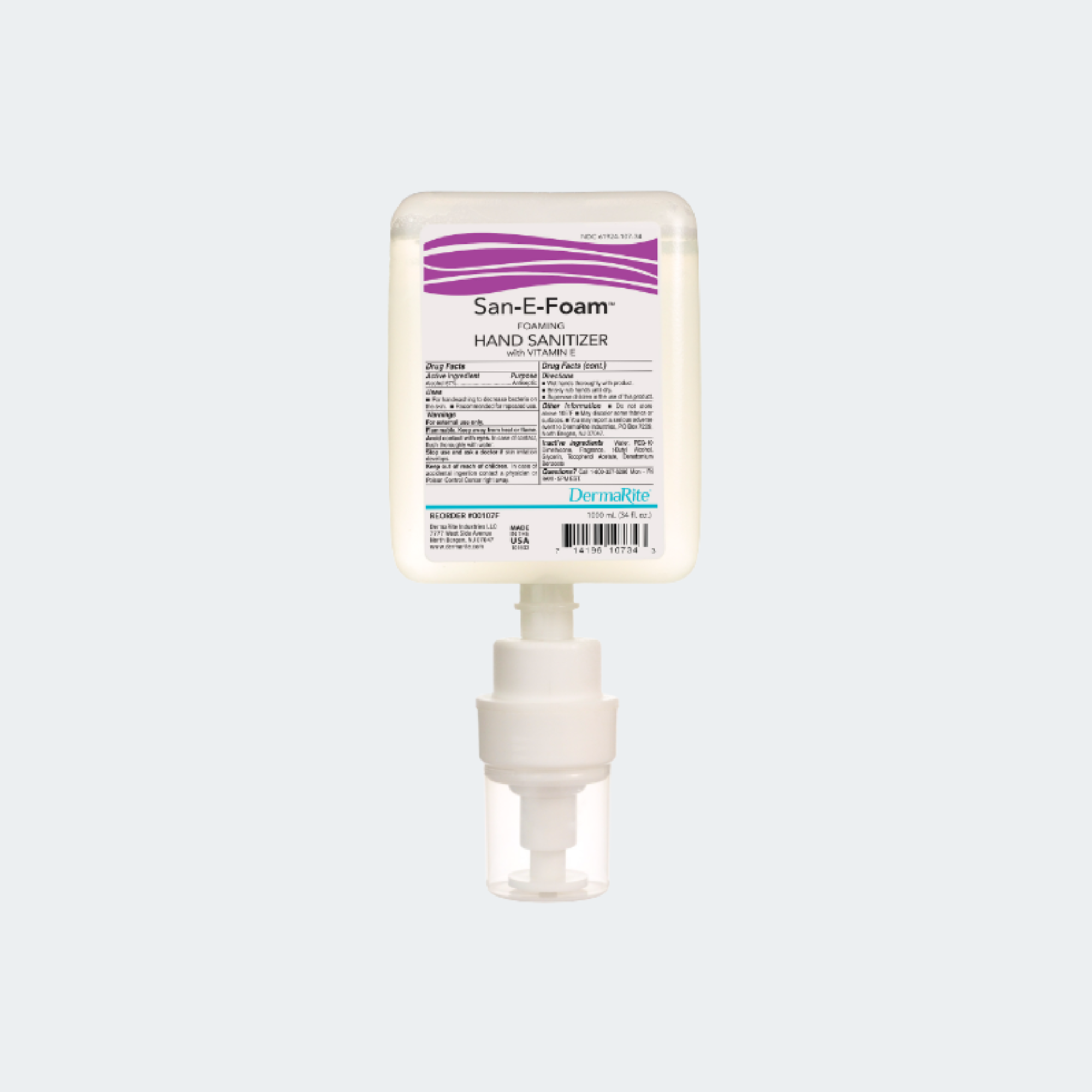 Hand Sanitizer San-E-Foam™ 1,000 mL Ethyl Alcohol Foaming Dispenser Refill Bottle