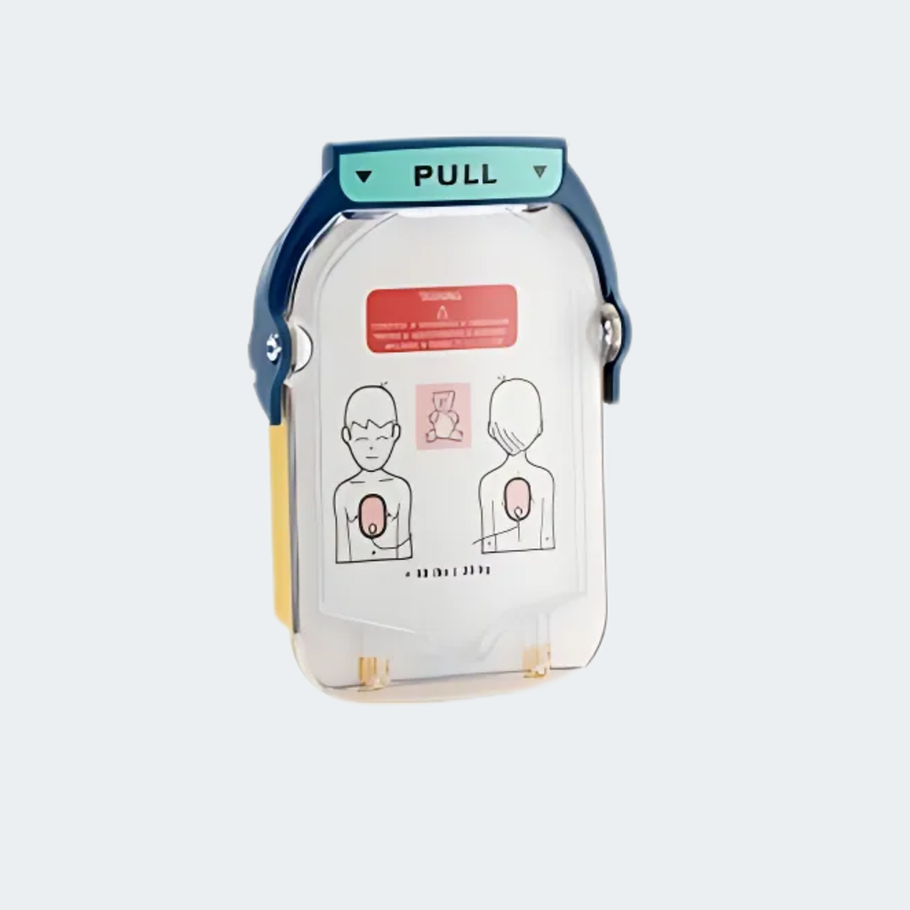 Philips HeartStart Onsite Infant/Child Cartridge Electrode Pads reduce the energy therapy for younger patients. The Philips HeartStart Onsite Infant/Child Electrodes are meant for children eight years or younger, or for those that weigh less than 55 lbs.&nbsp;