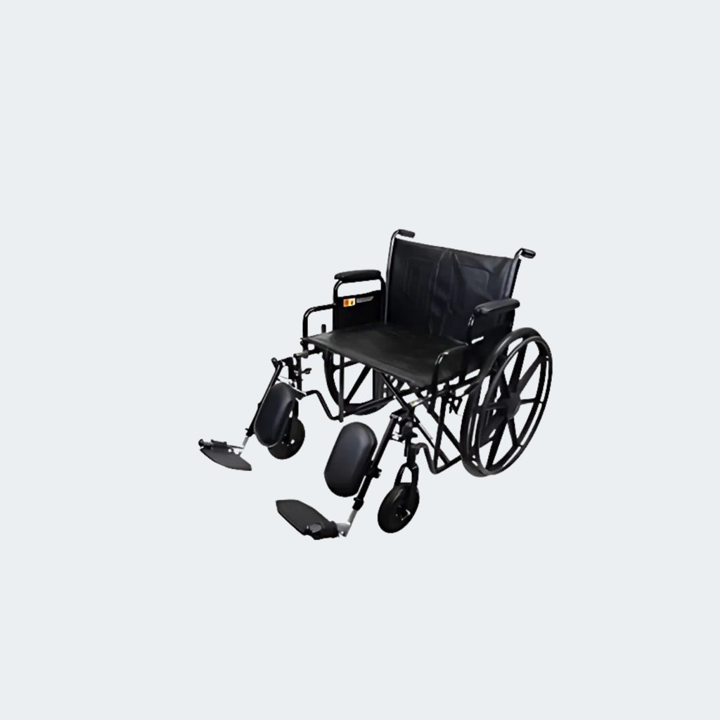 The Dynarex Bari+Max Wheelchair with Elevating Leg Rest provides reliable support and improved mobility for larger users. 