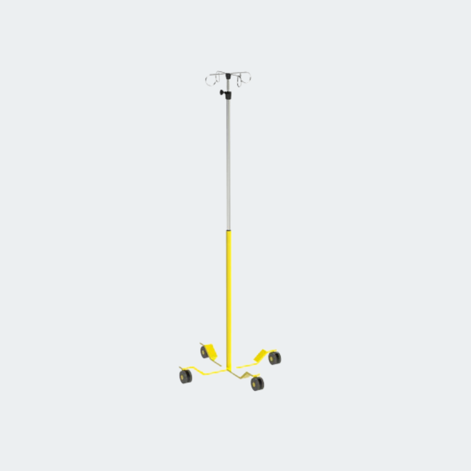4-legs
24″diameter, low-center-of-gravity Stainless Steel base with yellow epoxy finish
4 MRI compatible casters