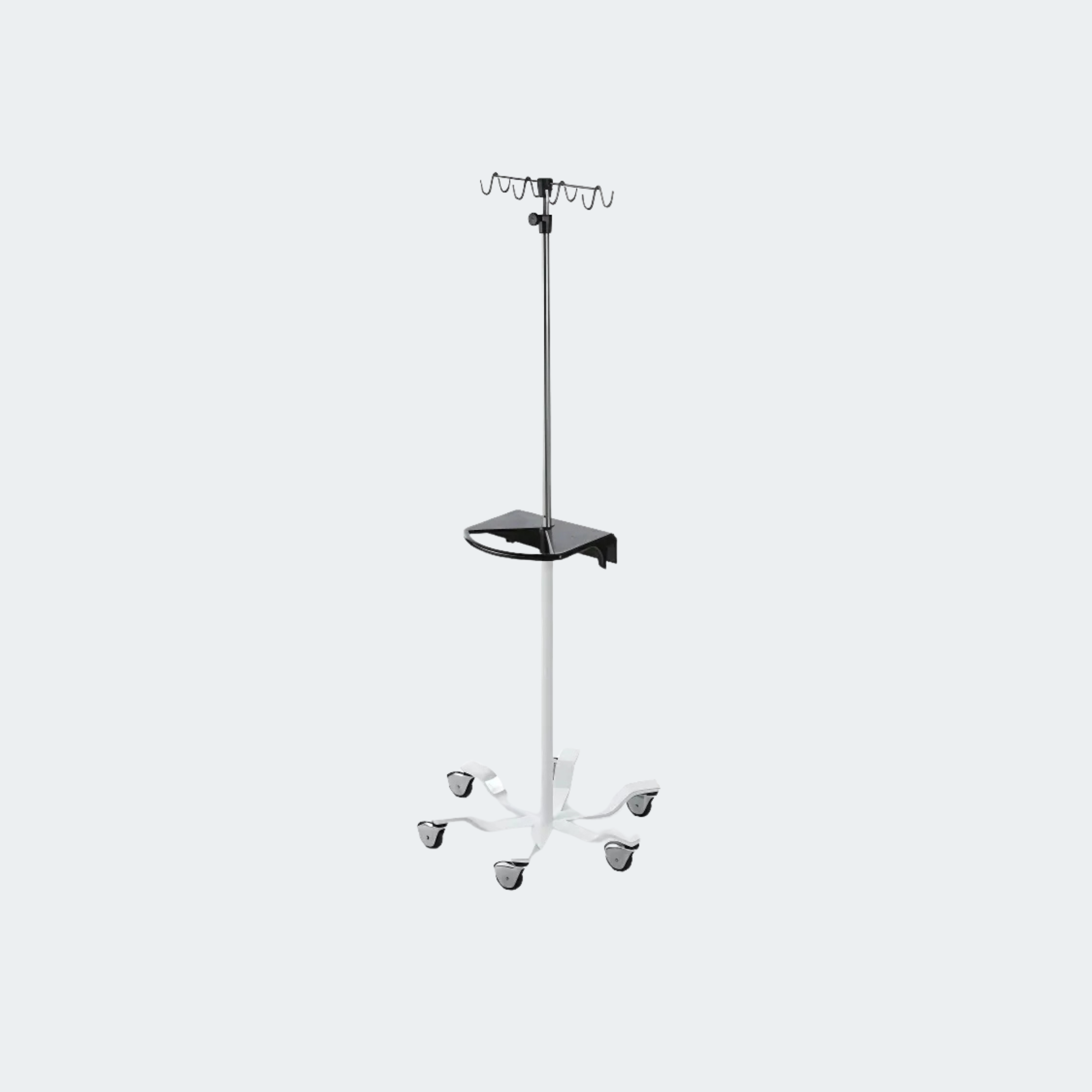 Designed for Safety and Stability
25-inch diametersix-leg steel base
3-inch dual precision sealed bearing casters (10 yr. warranty)
Telescoping stainless steel slow descending inner pole