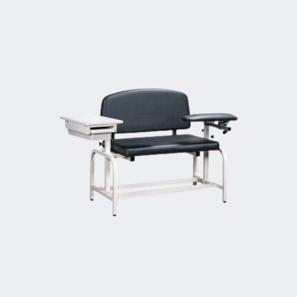 Lab X Series, Extra-Wide, Blood Chair with Padded Flip Arm and Drawer