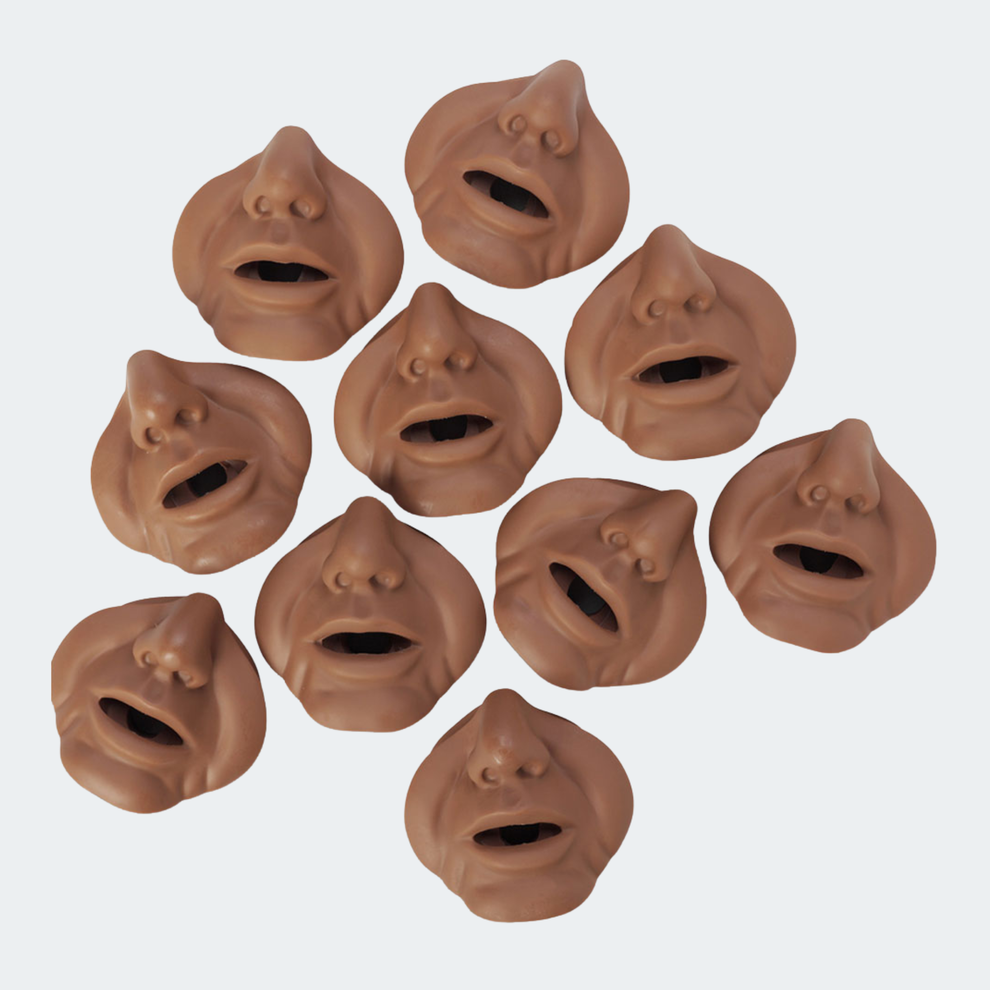Life/form Bariatric Manikin Replacement Face Inserts Dark Skin Tone, 10-pack Part #: LF03748U