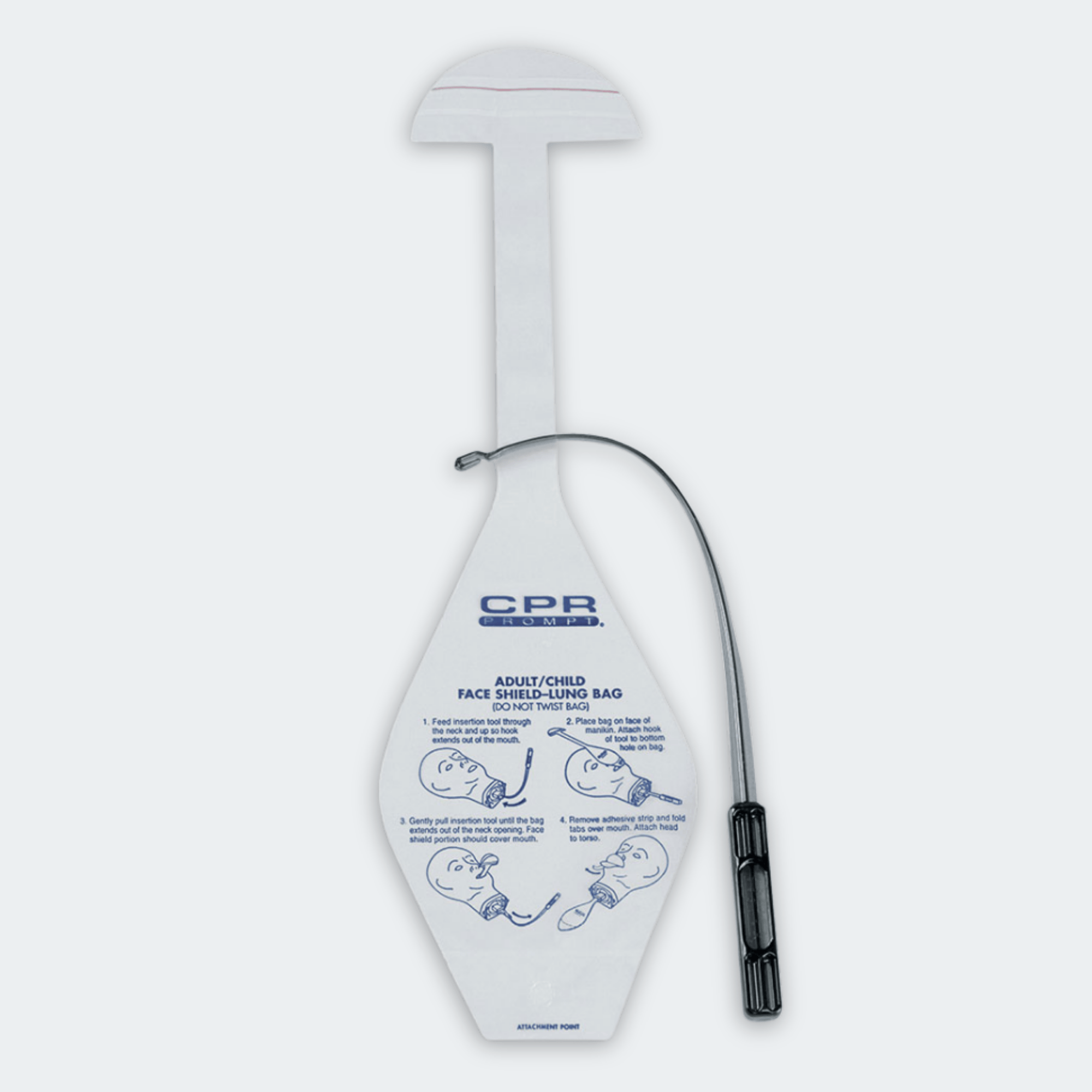 CPR Prompt 100-pack Adult/Child Face-Shield/Lung Bags w/Insertion Tool Part #: LF06208U