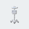 Mobile Stand w/ Accessory Cable Management Storage Bins for Connex Vital Signs Monitor