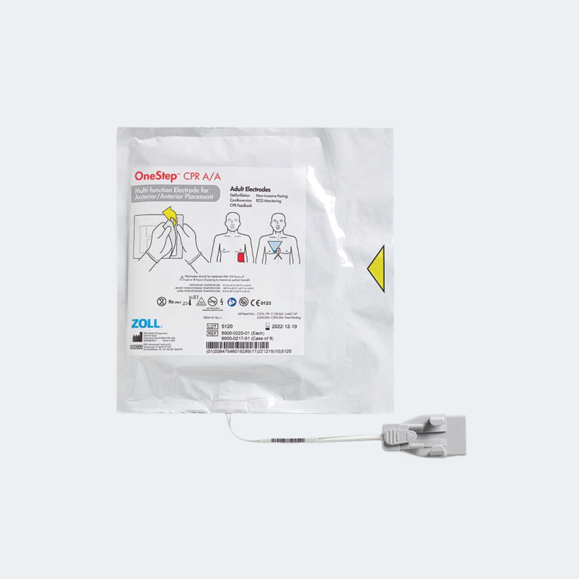 OneStep CPR AA Electrode for ZOLL M, R, & X Series Defibrillators