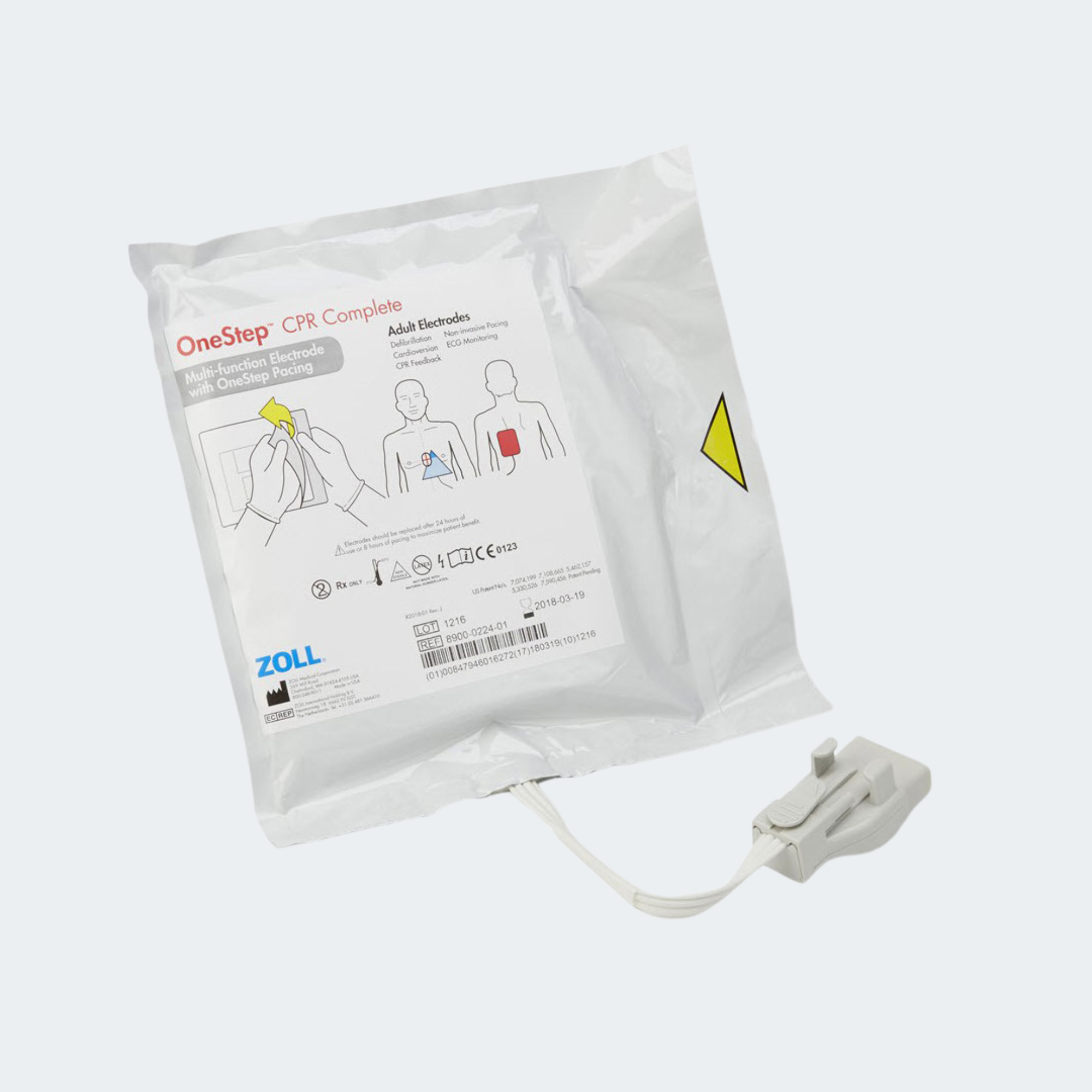OneStep Complete Resuscitation Electrode for ZOLL M, R, & X Series Defibrillators Part #: 8900-0224-01
