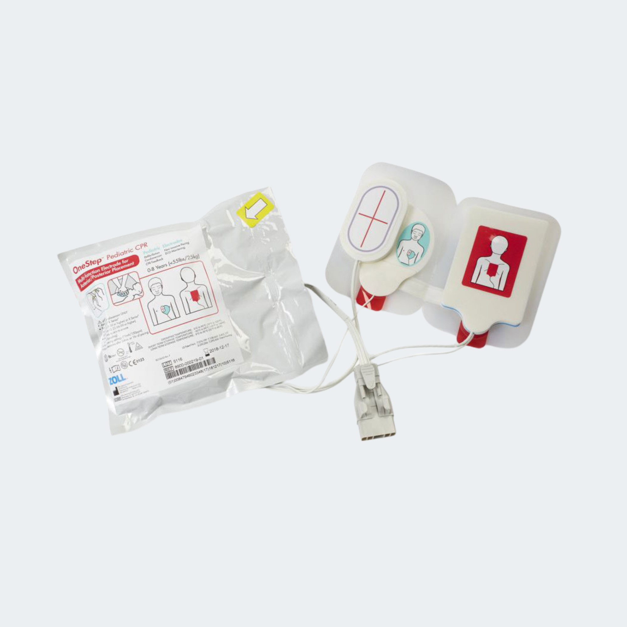 OneStep Pediatric CPR Resuscitation Electrode Pads for ZOLL R Series Defibrillators