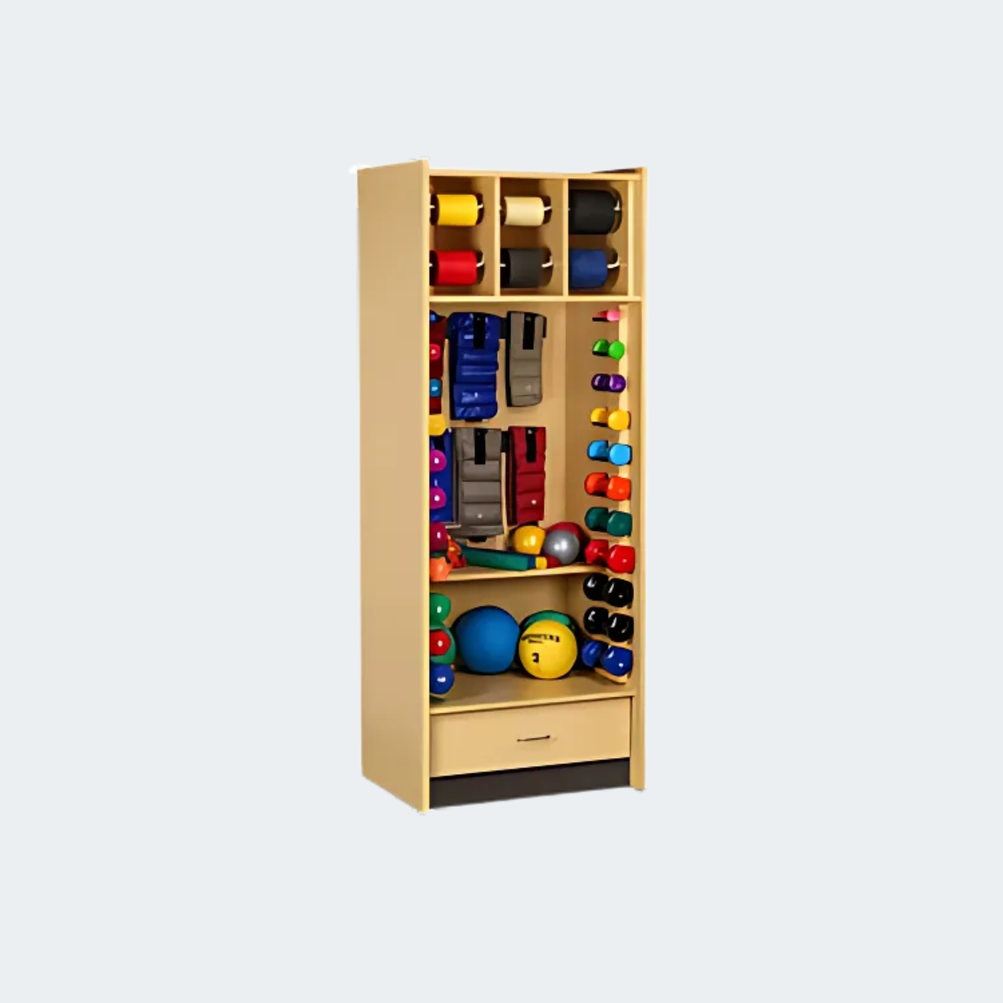Open Access, Tall, Physical Therapy Cabinet with 1 Drawer