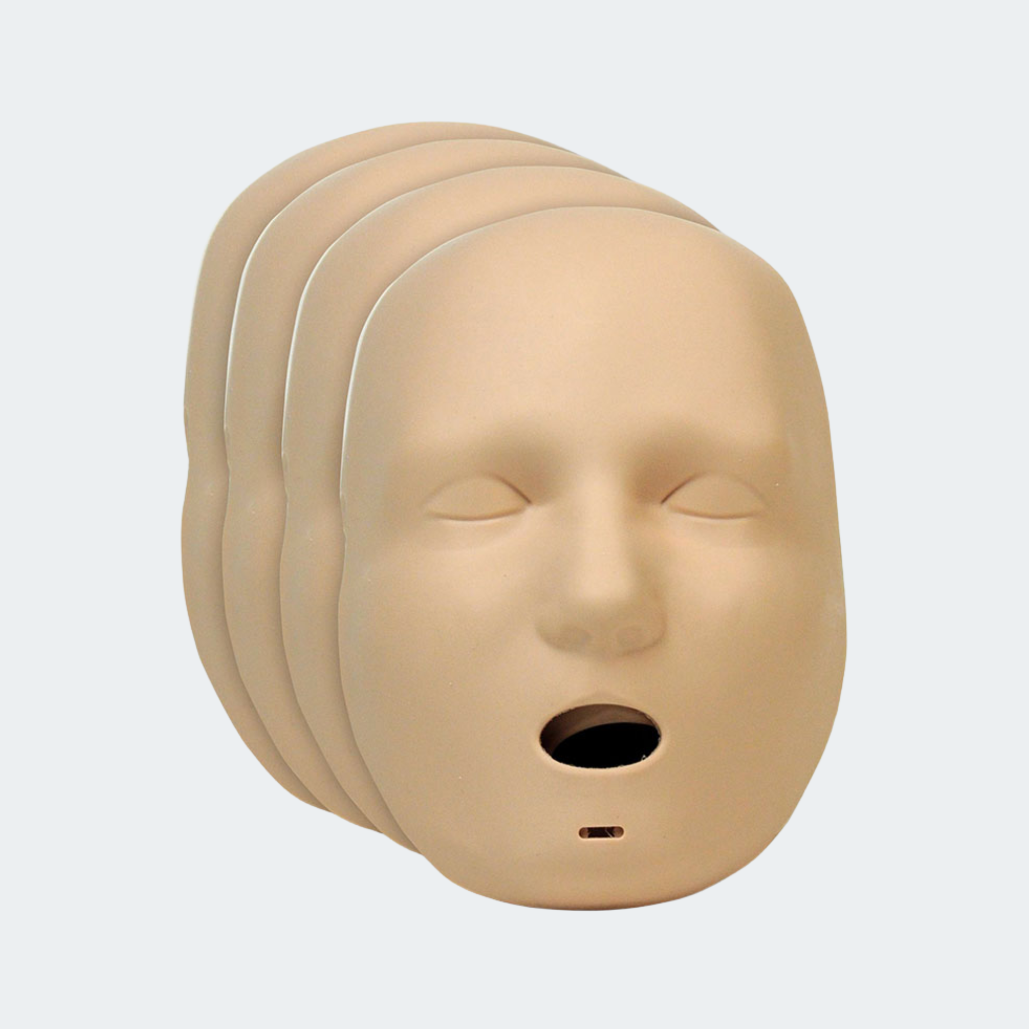 PRESTAN 4-Pack Faces for the Professional Jaw Thrust Adult Medium Skin Manikin Part #: RPP-JTFACE-4-MS