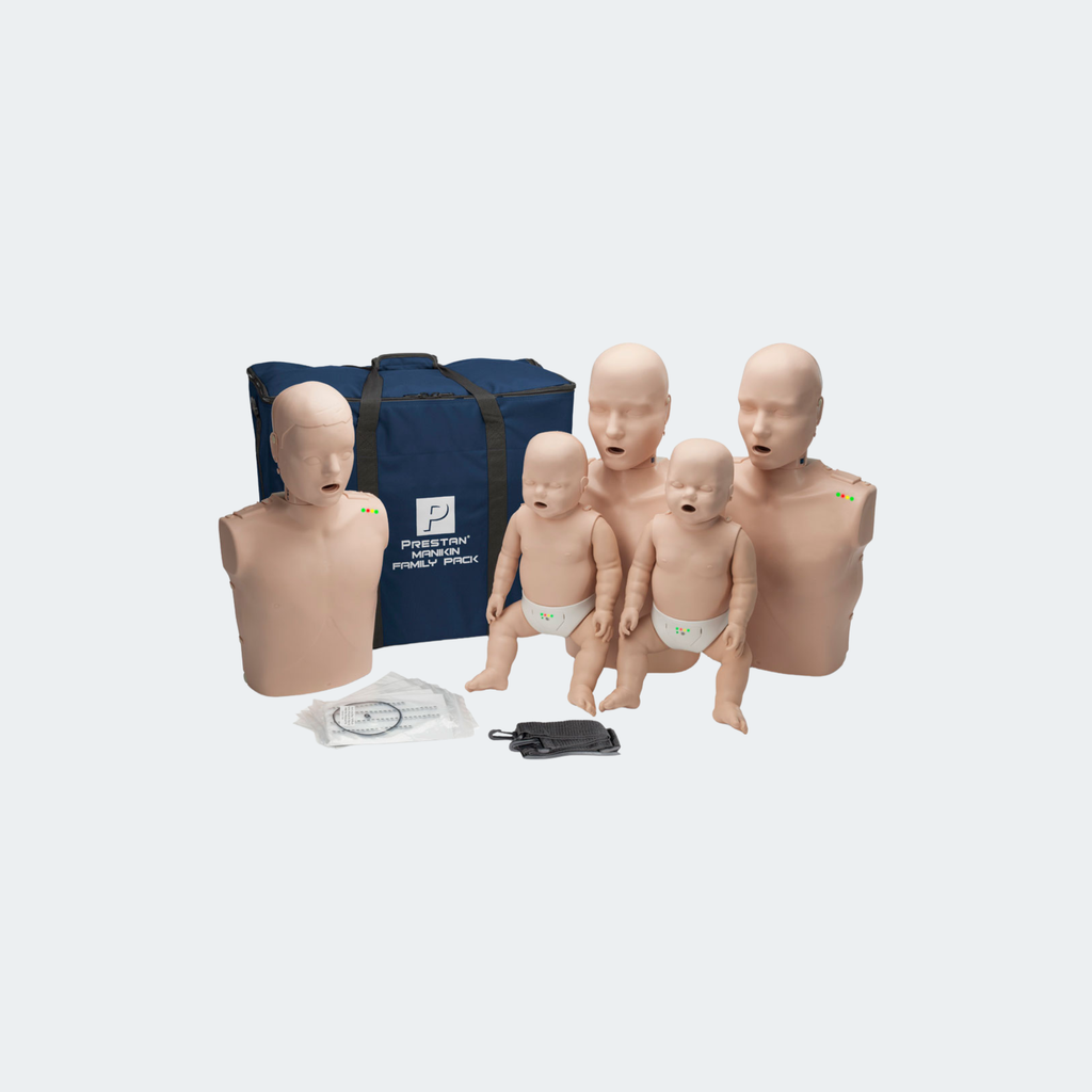 PRESTAN Manikin Professional Medium Skin Family Pack with CPR Monitor Part #:&nbsp;PP-FM-500M-MS
