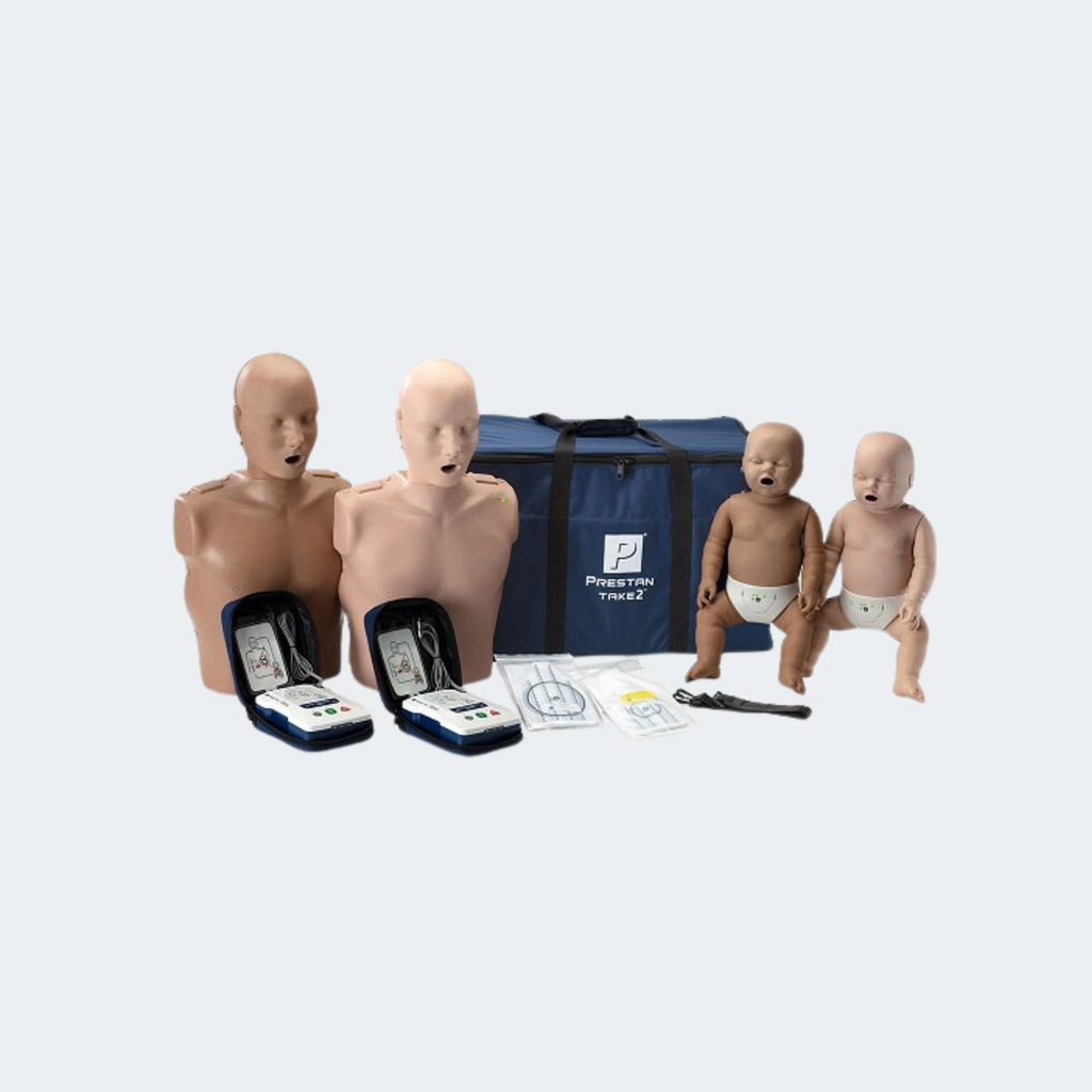 PRESTAN Manikin Professional TAKE2 Manikins Diversity Kit w/CPR Monitors and AED Trainers Package Part #: PP-FM-600M-MSDS
