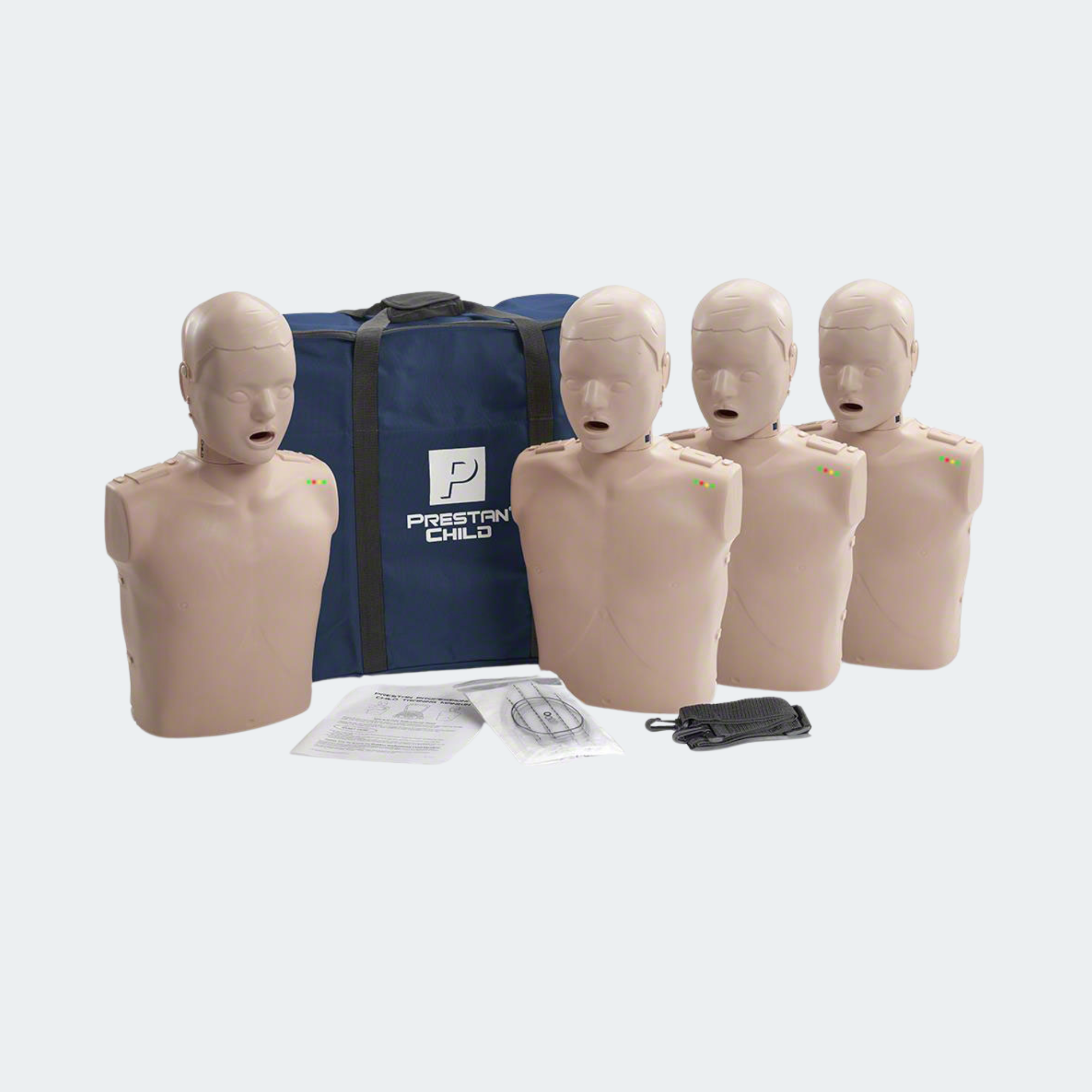 PRESTAN Professional Child Medium Skin Manikin 4-Pack with CPR Monitor