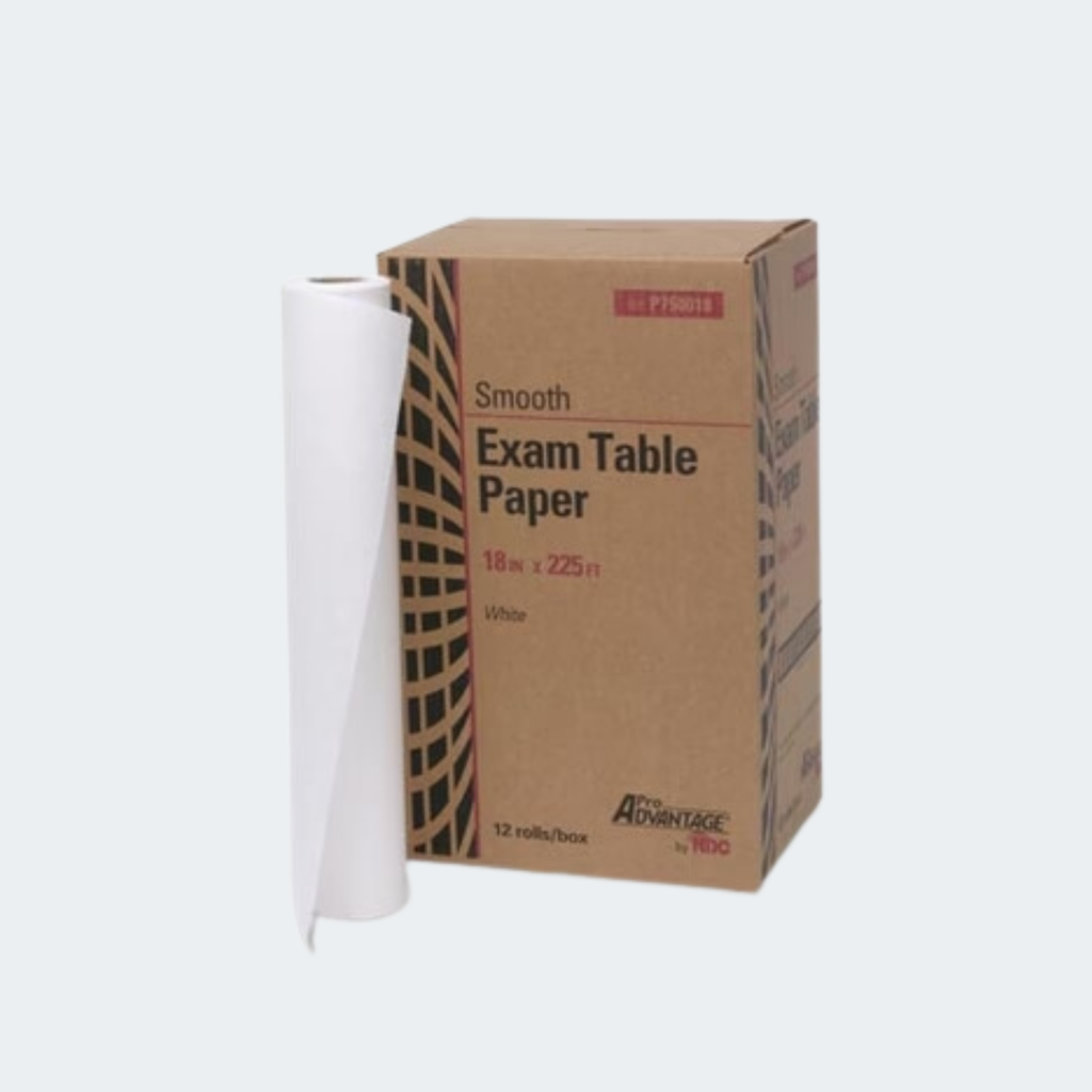 PRO ADVANTAGE® Exam Table Paper 18" , White, Smooth or Crepe