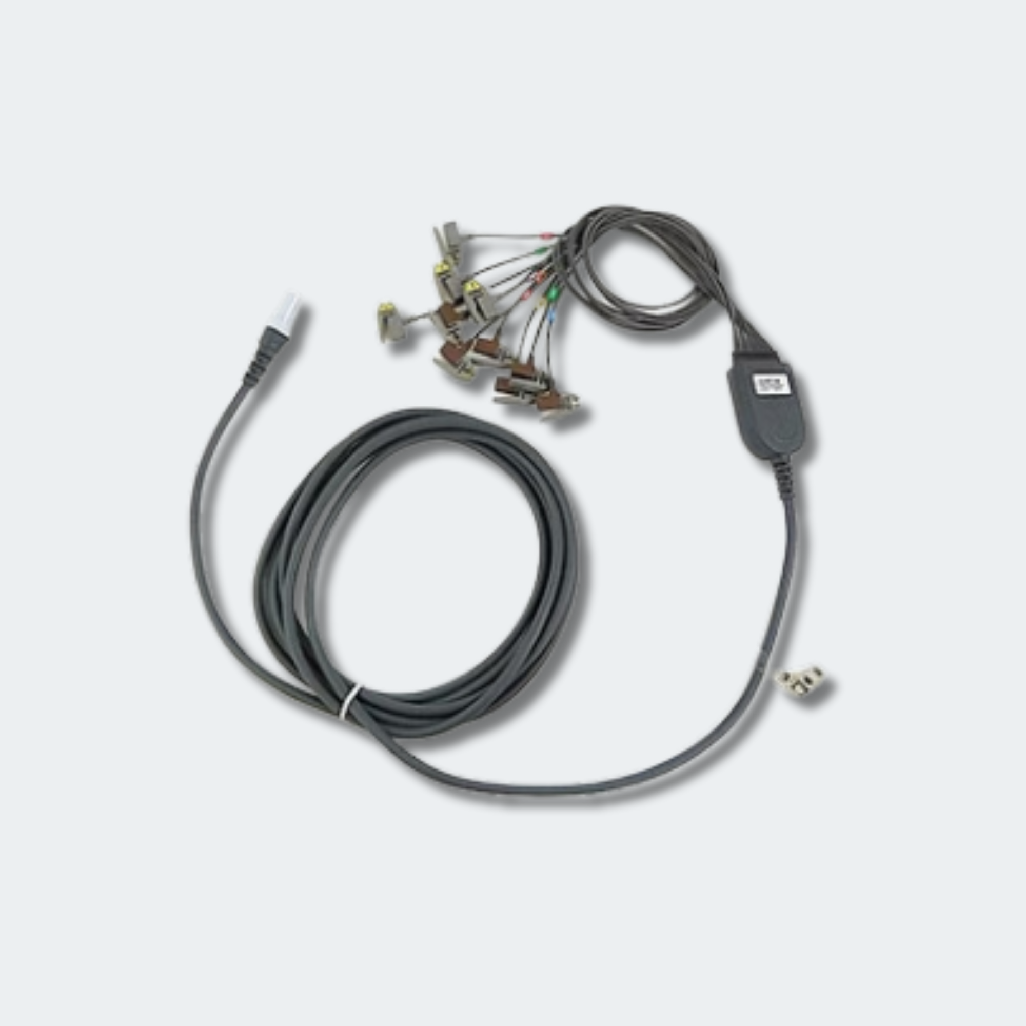 Patient Cable For Q-Stress or HeartStride, AHA 43" Leadwires, Pinch Connection 