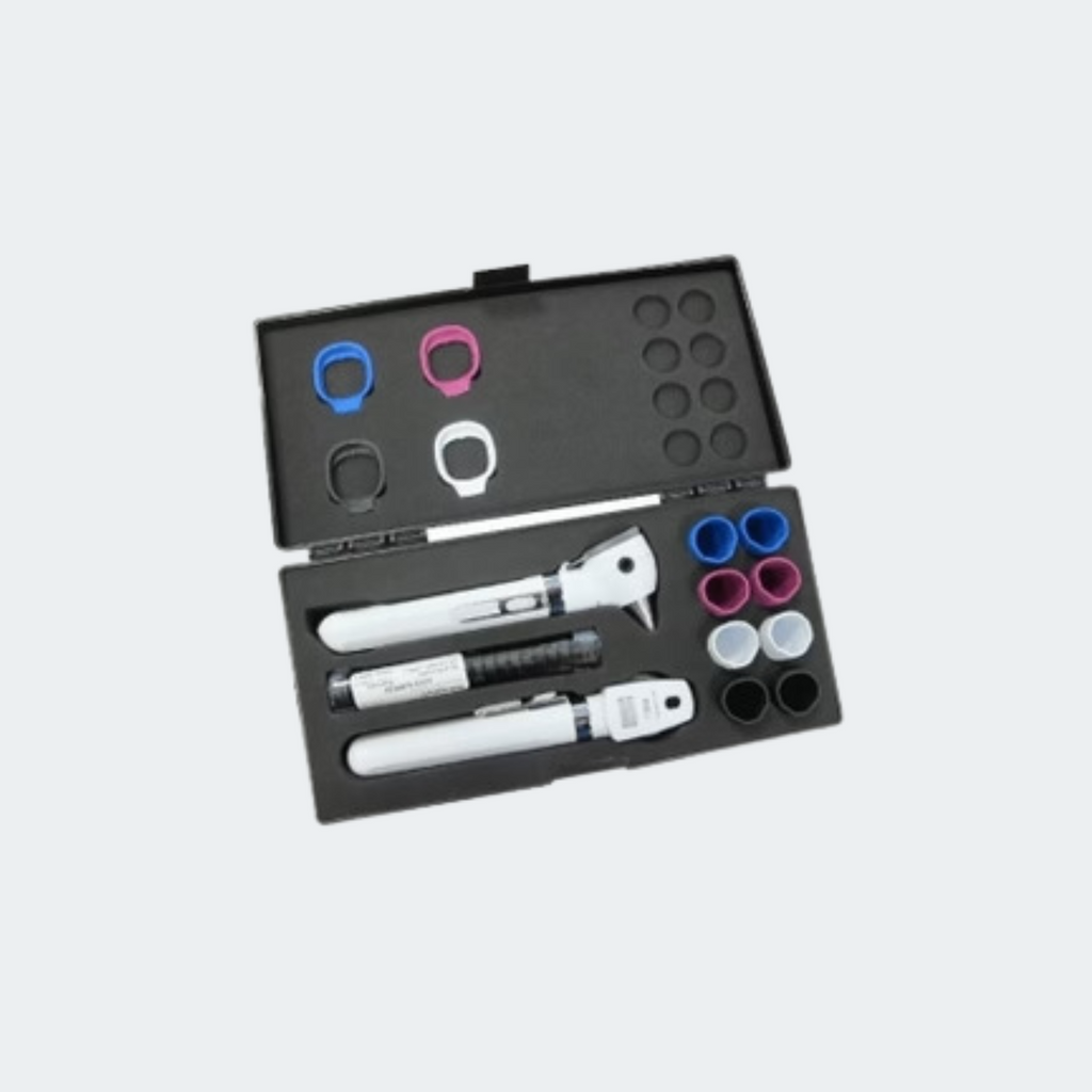 Pocket Plus Diagnostic Set, Includes: Ophthalmoscope, Fiber-Optic Otoscope, LED, 2.5V, (2) AA-Battery Handles, Hard Storage Case, Vanilla (US Only)