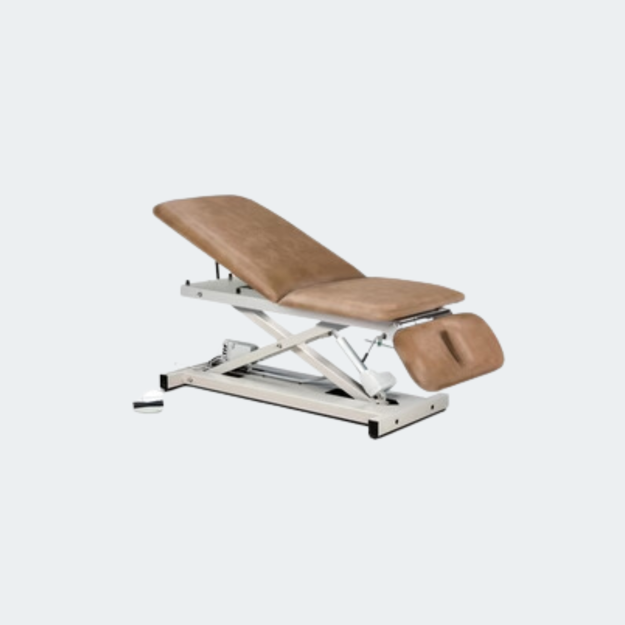 Power XL 600, Open Base, Power Table with Adjust. Backrest and Drop Section