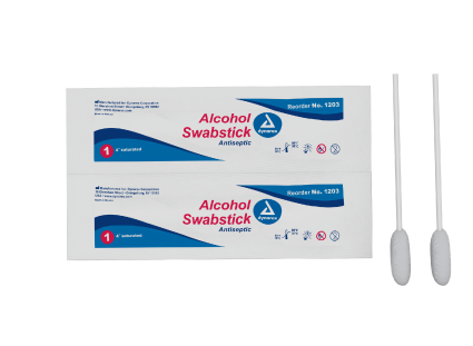 Dynarex Alcohol Swabstick 1s (4") No AcetoneNS 50/BX,10BX/CA