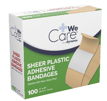 Sheer Plastic Adhesive Bandages - Sterile