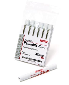 Penlight White w/ Pupil Gauge Disposable  (6EA/PK)