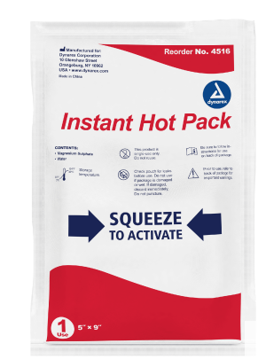 Dynarex Hot Packs Instant Disposable 5"x9" (24/CA)