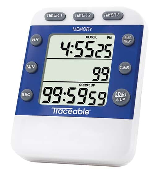 Traceable Triple-Display Clock/Timer with Calibration (1/EA)