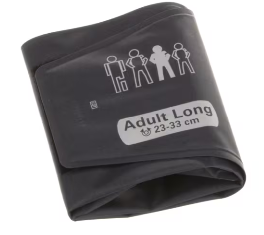 Blood Pressure Cuff, Adult, Long, S12/ S19, Reusable (US Only)