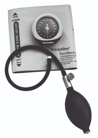 Welch Allyn DuraShock DS45 Pocket Aneroid Sphygmomanometer; Gear Free, Shock Resistant, Laser Engraved Dial,