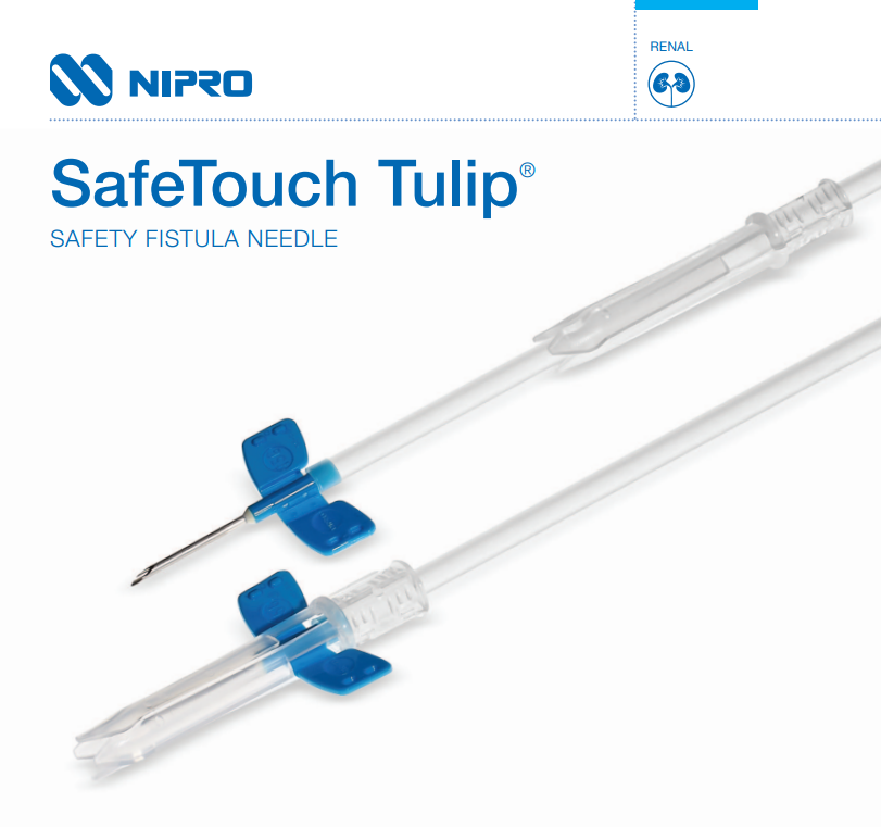 Nipro Safe Touch Tulip 15GX1 Fixed Hub 12” Tubing