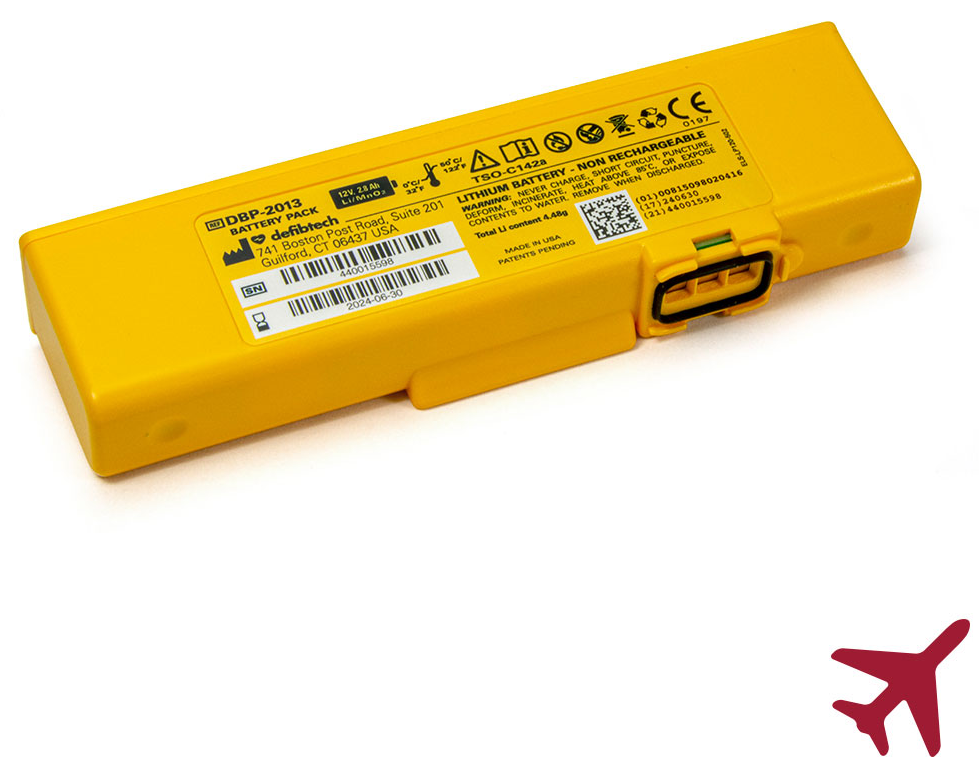 4-year Aviation Battery for Defibtech Lifeline VIEW/ECG/PRO AEDs DCF-2013