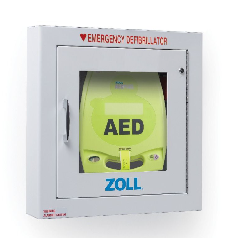 ZOLL AED Plus OEM Semi-Recessed Mount Cabinet w/Alarm