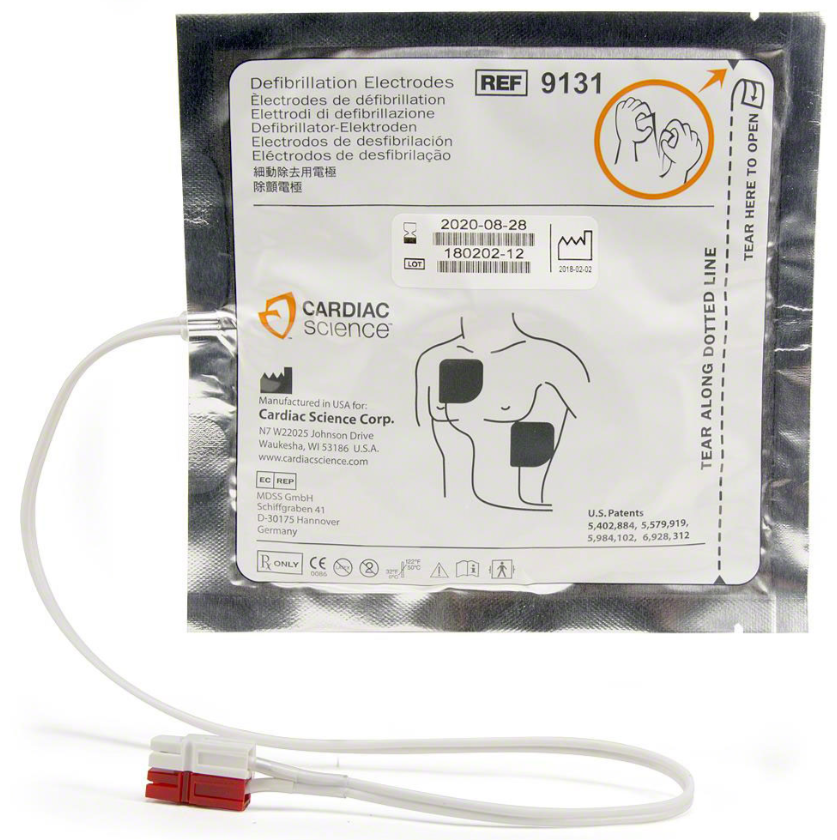 Cardiac Science G3 Adult Defibrillation Electrode Pads Part #: 9131-001