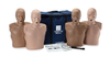 PRESTAN Professional Adult  CPR Training Manikins 4-Pack (installed with Rate Monitor and Depth Clicker for CPR Feedback). Includes 50 Adult Face-Shield/Lung-Bags, an Instruction Sheet and Carry Bag.