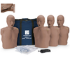 PRESTAN Professional Adult Jaw Thrust Dark Skin Manikin (4-Pack) with CPR Monitor Part #: PP-JTM-400M-DS