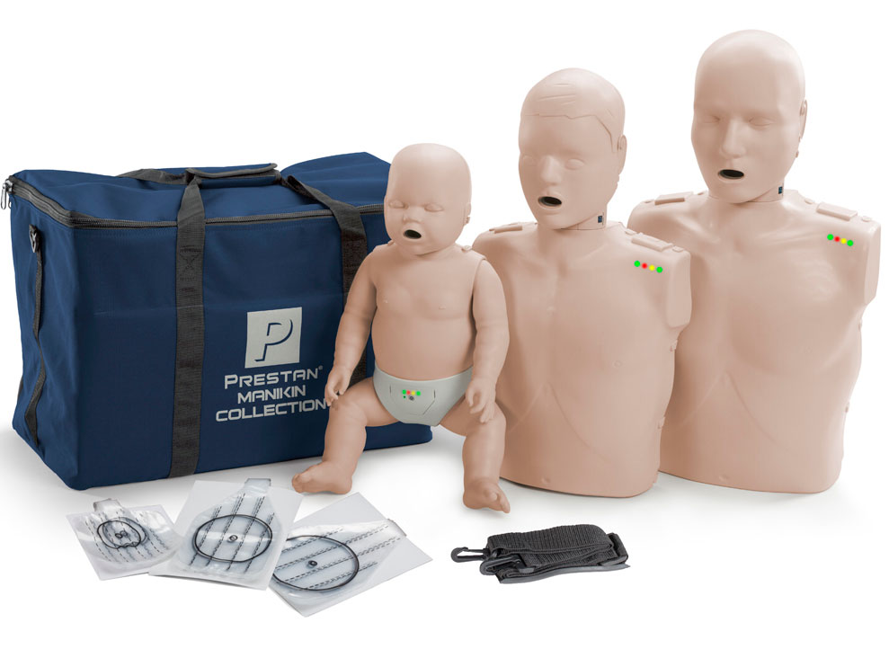 PRESTAN Collection Medium Skin Manikins with CPR Monitor Part #: PP-FM-300M-MS