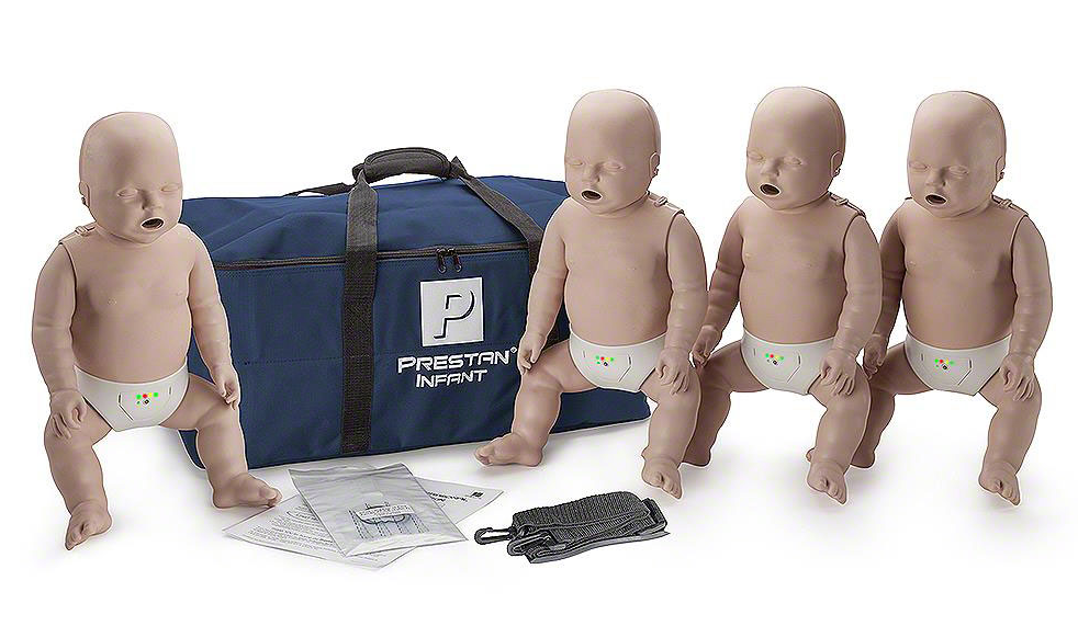 PRESTAN Professional Infant Medium Skin Manikin 4-Pack with CPR Monitor