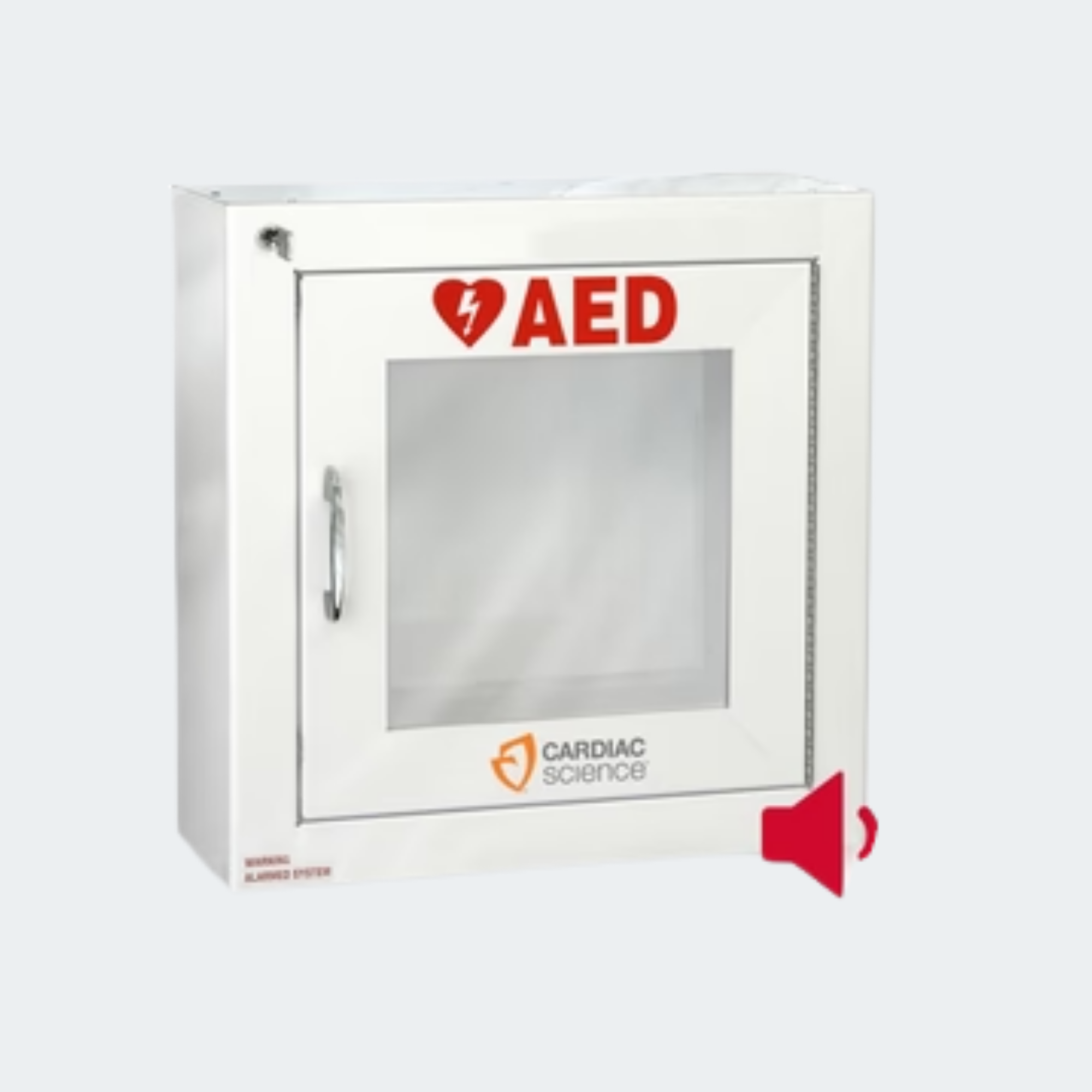 Semi-Recessed Wall Cabinet with Alarm, Security Enabled