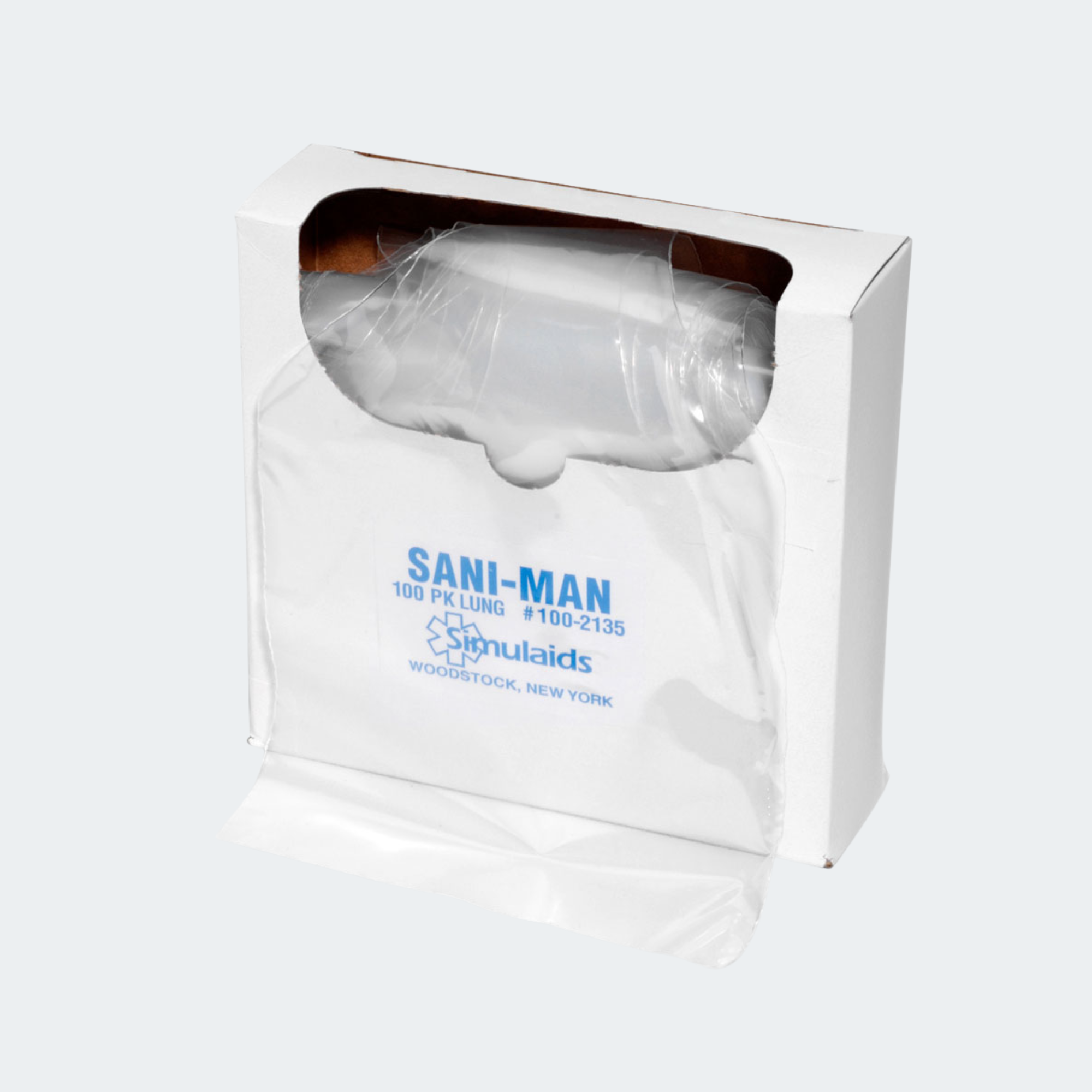 Simulaids Sani-Man Face Shield Lung System (100pk)