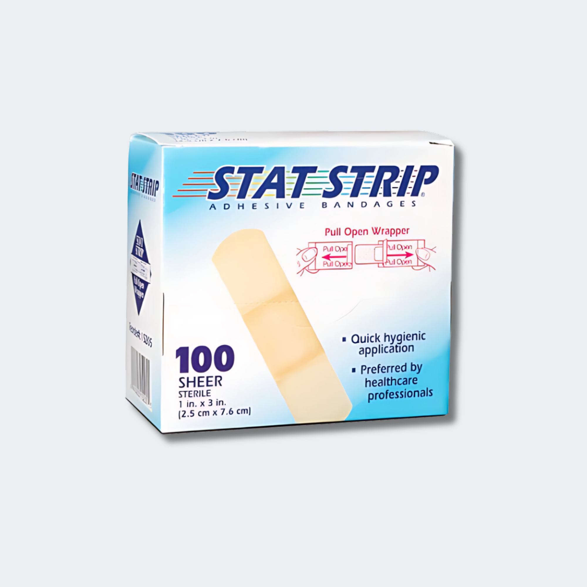 Stat Strip Adhesive Sheer Bandage 1"x3" (100/BX, 12BX/CA)