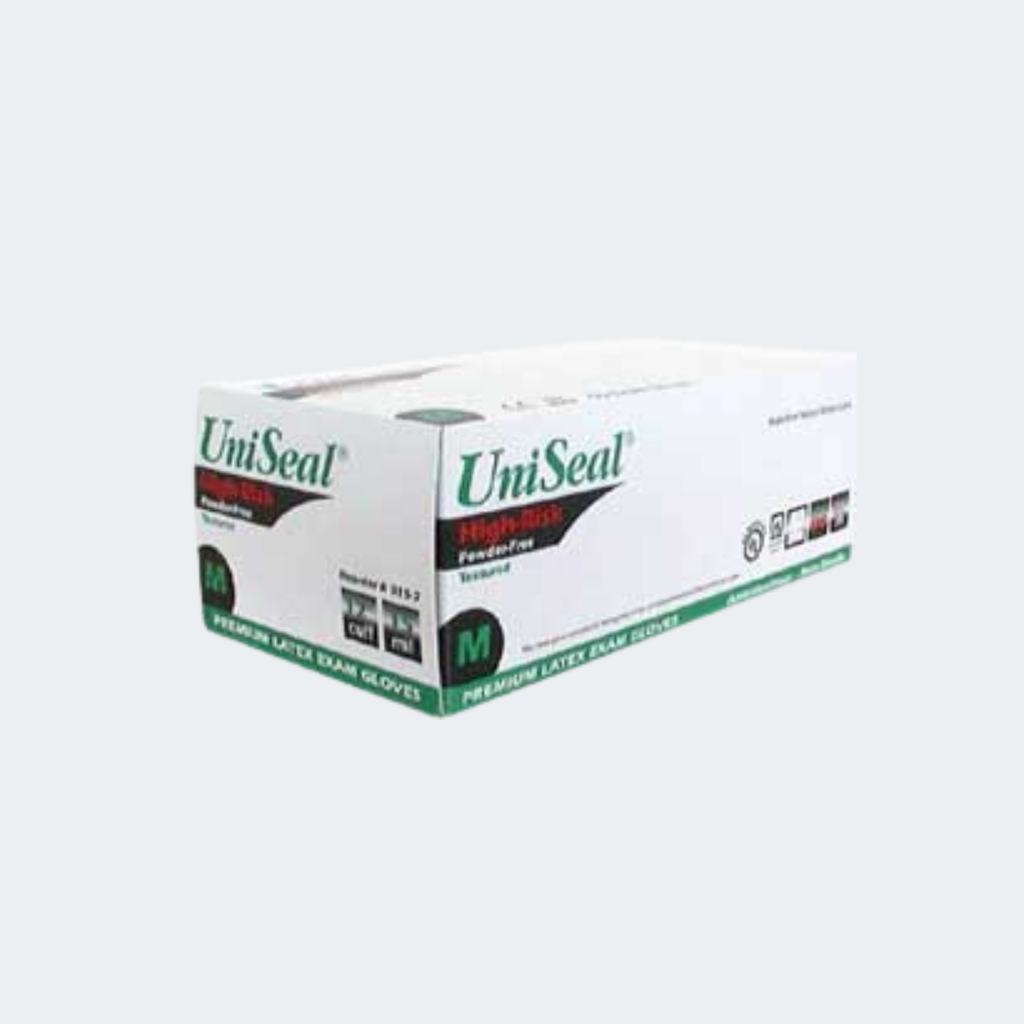 UNISEAL High-Risk Latex Exam Powder Free Gloves