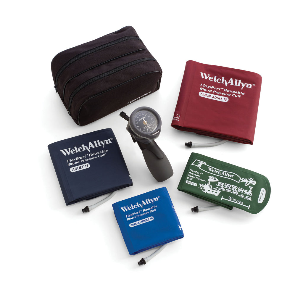 Multi-Cuff Kit, Includes Adult, Large Adult & Child-Print Inflation Systems in Zippered Case, Latex Free (US Only)