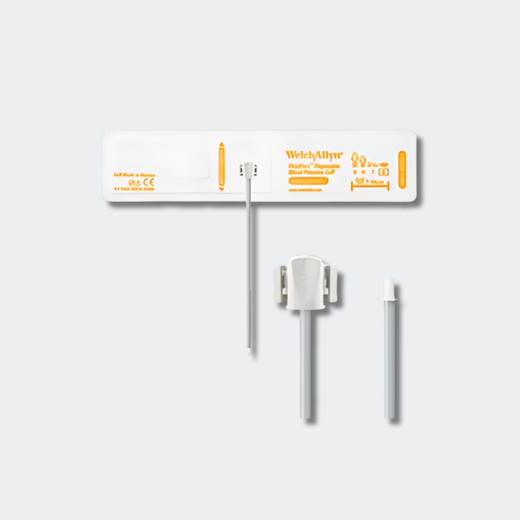 Welch Allyn FlexiPort Blood Pressure Cuff; Size-06 Small Infant, Soft Disposable, 1-Tube, Male Bayonet (#5082-184) Connector; Qty. 20