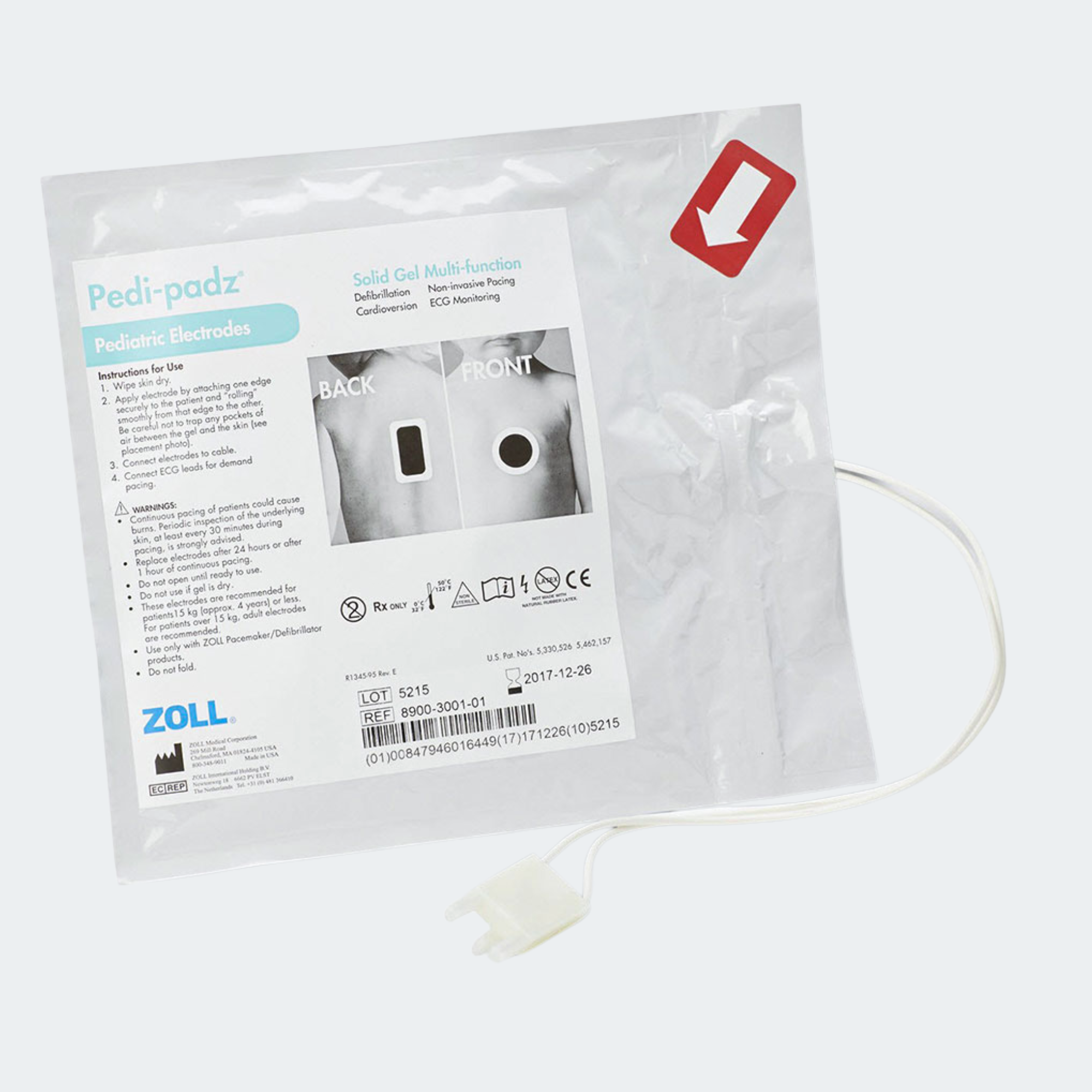 ZOLL Pedi-padz Solid Gel Multi-Function Electrodes