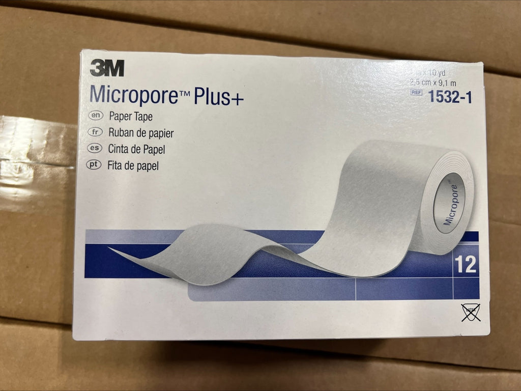 3M Micropore Medical Tape 1"x10yds (12RL/BX; 10BX/CA)