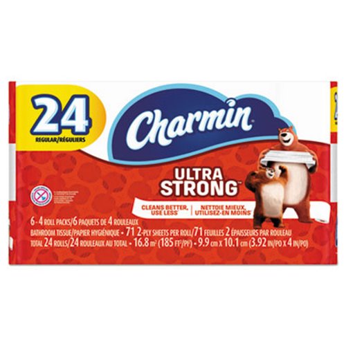 Charmin 2-Ply Bathroom Tissue, Ultra Strong, White, 71 Sheets Per Roll, Pack Of 24 RollsCharminToilet PaperAOSS Medical Supply