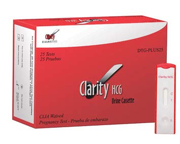 Clarity Diagnostics DTG-PLUS25 hCG Test Cassette, CLIA Waived (Pack of 25)Clarity DiagnosticsPregnancy TestAOSS Medical Supply