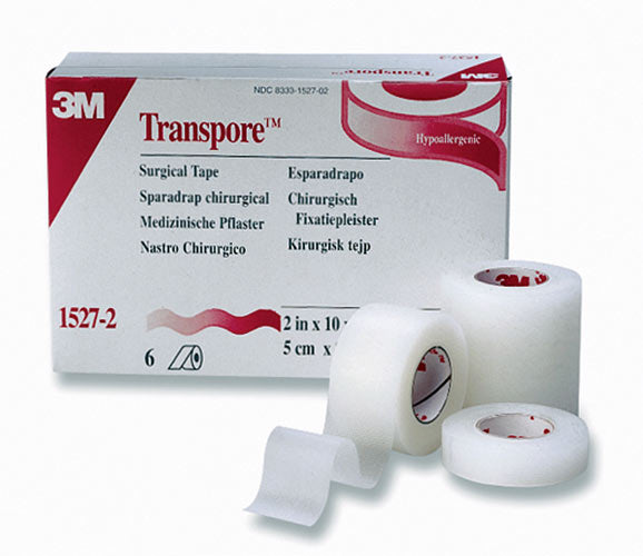 3M Transpore Hypoallergenic and Latex Free Tape, 1&quot; x 10 yds 12/Box3M Health Caremedical tapeAOSS Medical Supply