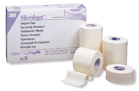 6 Rolls Micropore Adhesive Surgical Tape, 1/2 Inch Pe Medical Tape