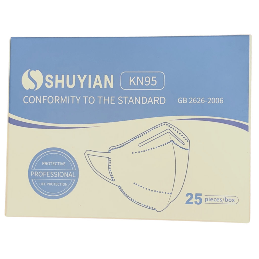 KN95 5-Ply Disposable Particulate Respirators- 25/BX (2-pack= 50 masks)