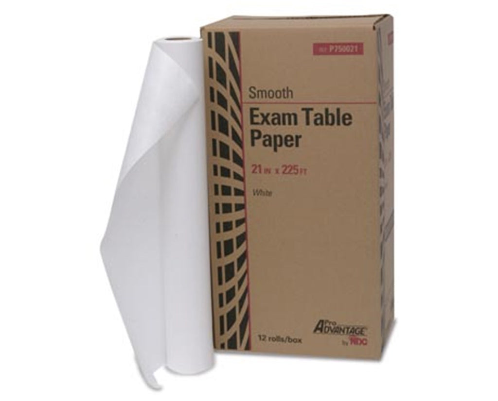 Pro Advantage Exam Table Paper, 21&quot; x 225 ft, White, Smooth &amp; CrepePro AdvantageExam Table PaperAOSS Medical Supply